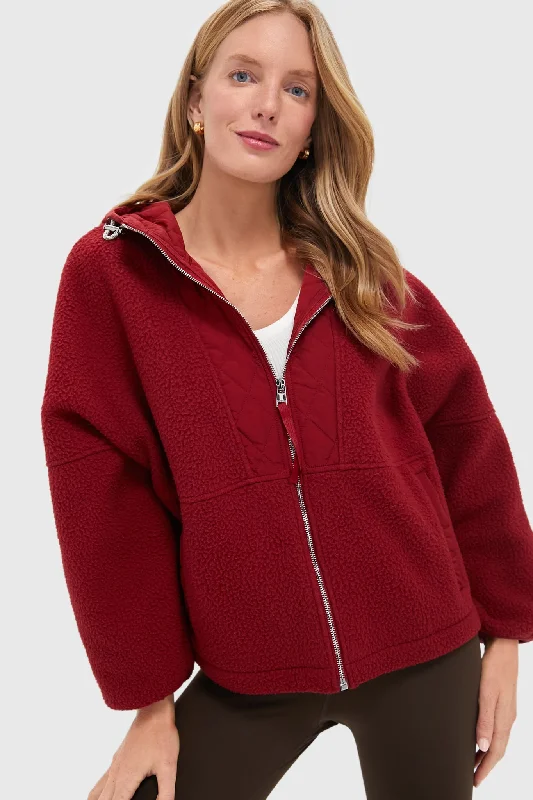 Affordable Fashion Clothing For Women Red Dahlia Richfield Quilt Fleece Combo