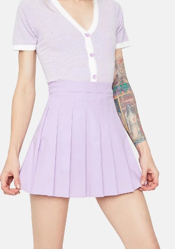 Women's Casual Apparel Lilac Just Like Candy Pleated Skirt