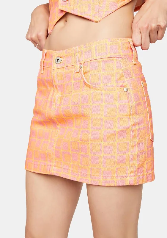 Women's Night-Out Outfit Doll Denim Mini Skirt