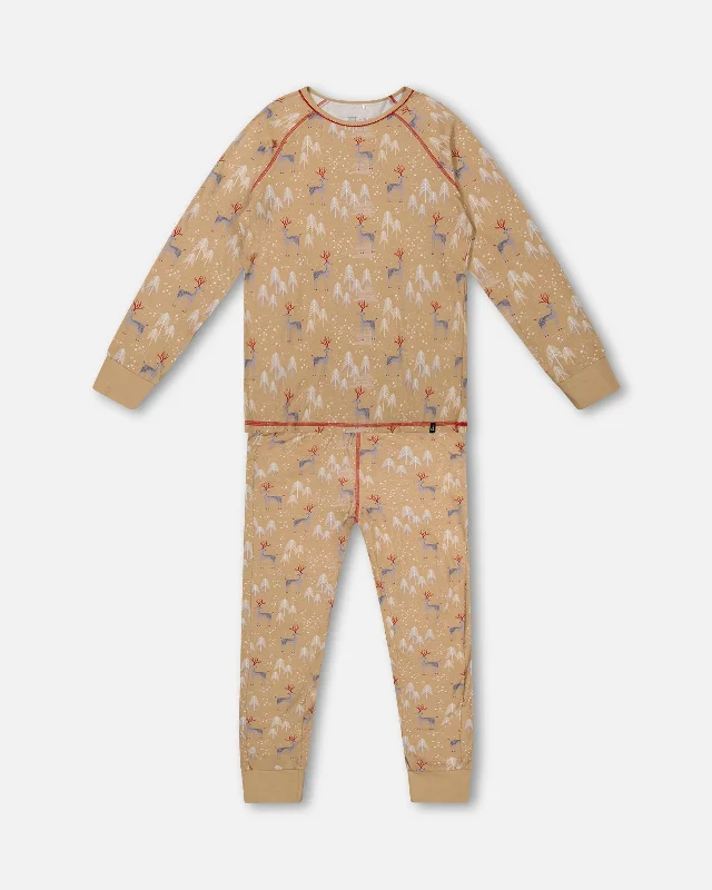 Women's Formal Apparel Adult Women Two Piece Family Christmas Pajama Set