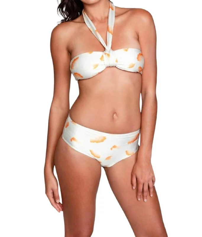 Vintage-Inspired Women's Apparel Bianca Strapless Bikini Top In Ginkgo Ivory