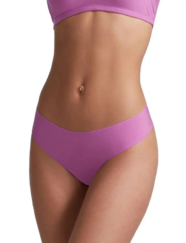 Women's Seasonal Clothes Butter Mid-Rise Thong Panty In Orchid
