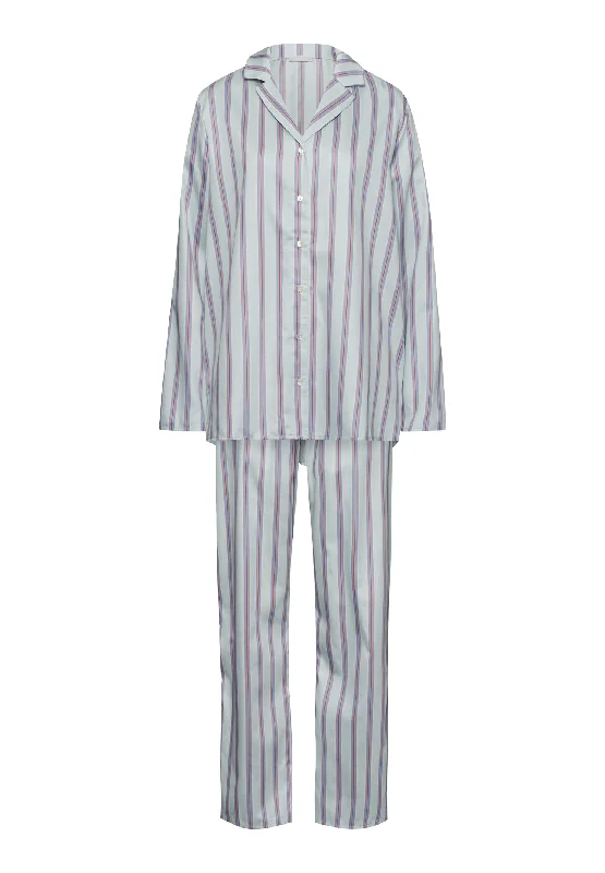 Women's Athletic Clothes Sleep And Lounge Long Sleeve Pajama Set | Balanced Stripe 72414-2164