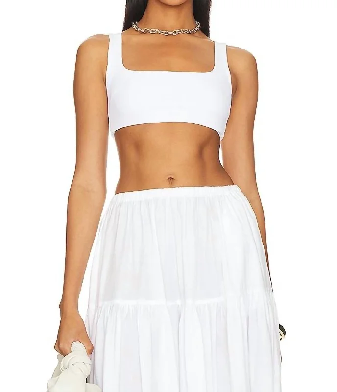 Comfortable Lounge Clothing Easy Bralette In White