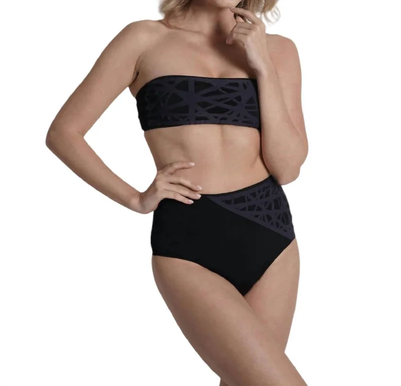 Classic Women's Apparel Lillian Bikini Bottom Full Coverage In Black