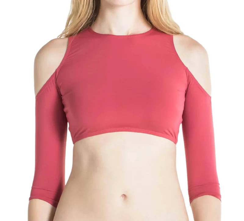 Women's Luxury Apparel Clara Bikini Crop Top In Terracotta