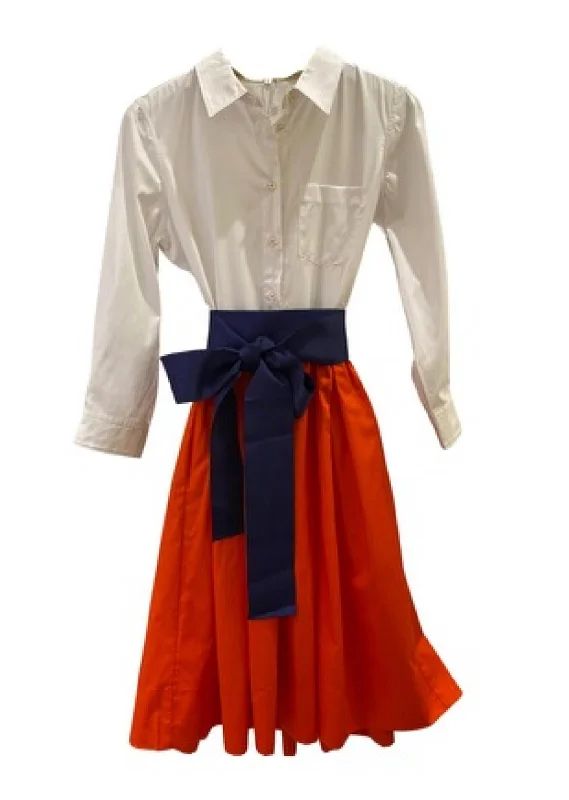 New Season Fashion Preview Sale 3/4 Sleeves Carter Shirt Dress In Tiger Lily