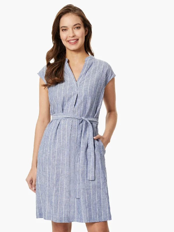 Enjoy Discount Tie-Waist Kelly Shirt Dress