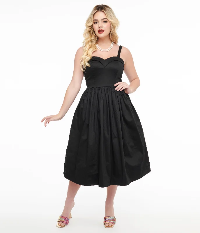 Holiday Gift Guide Sale Collectif 1950s Black Kiana Swing Dress