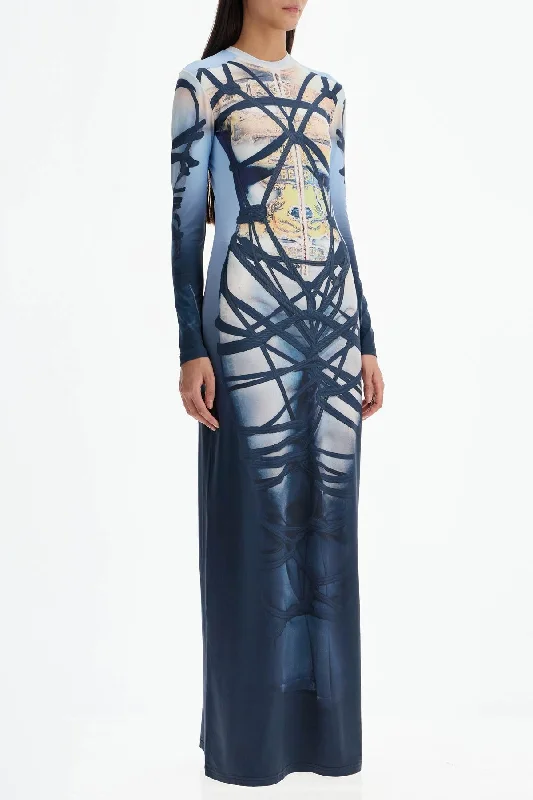 New Season Fashion Preview Sale Y Project Long Bondage Print Dress
