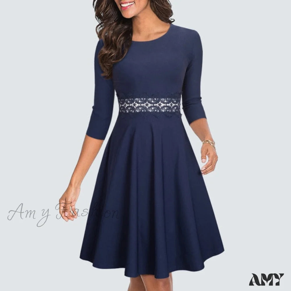 Navy Three Quarter