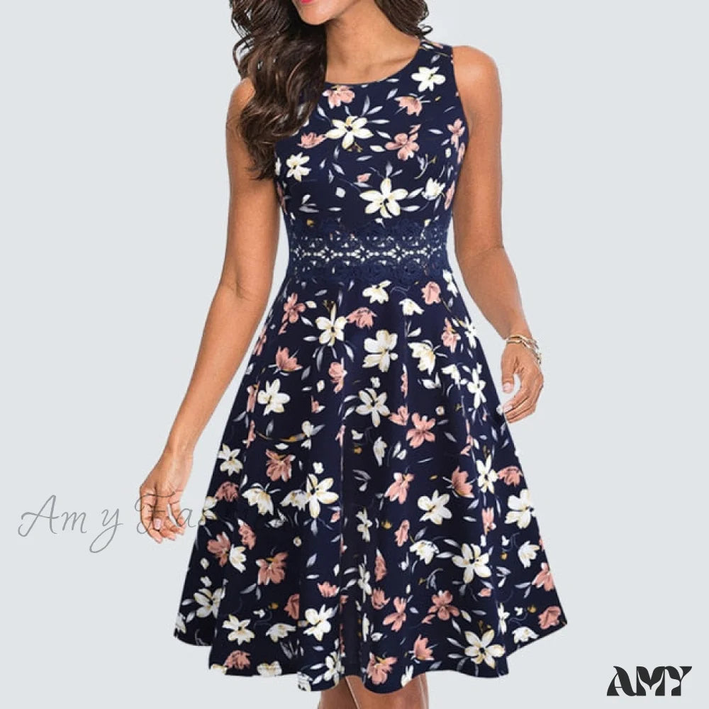Navy And Floral