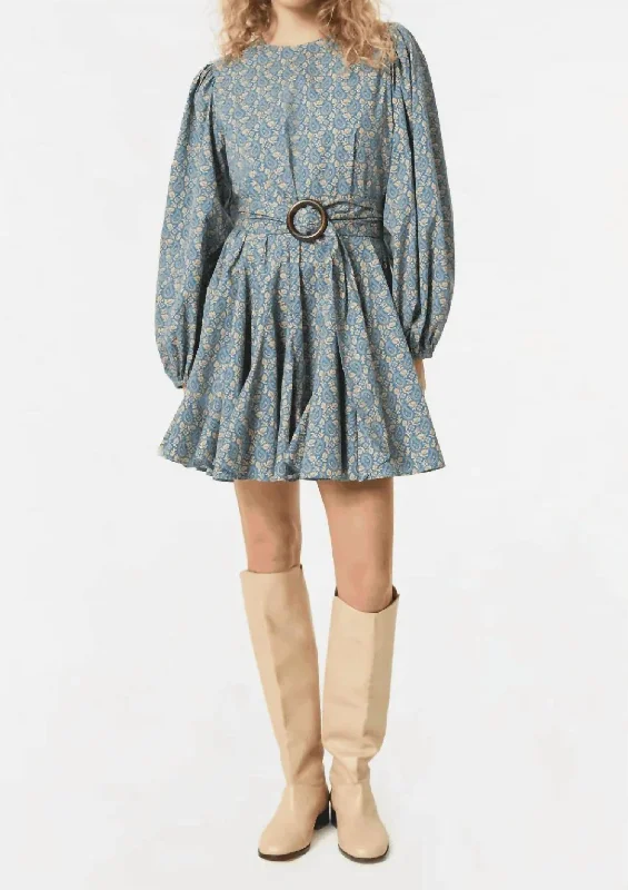 Preppy Style Jenny Dress In Blue