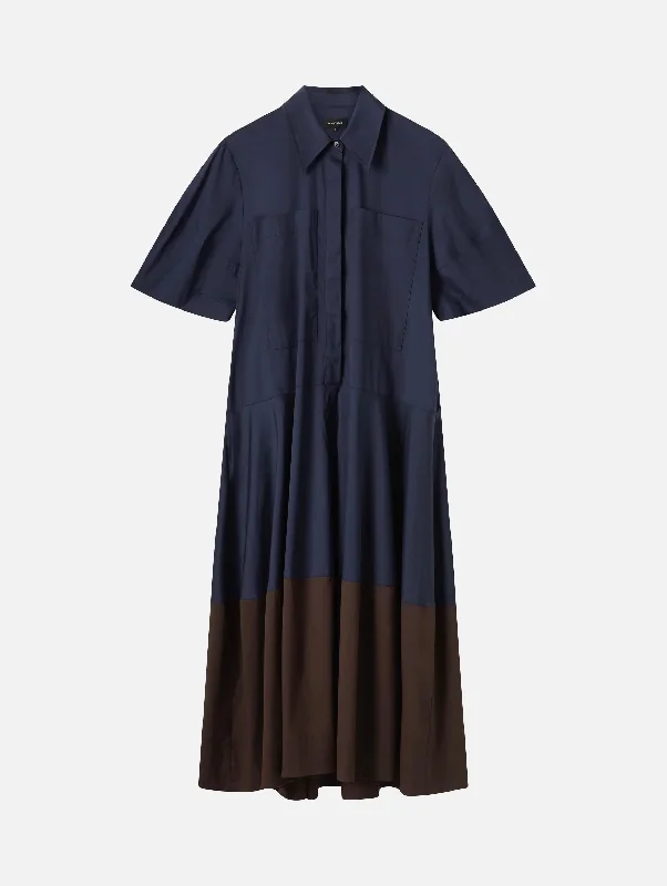 Fashion Forward Femininity Wendy Shirt Dress in Navy