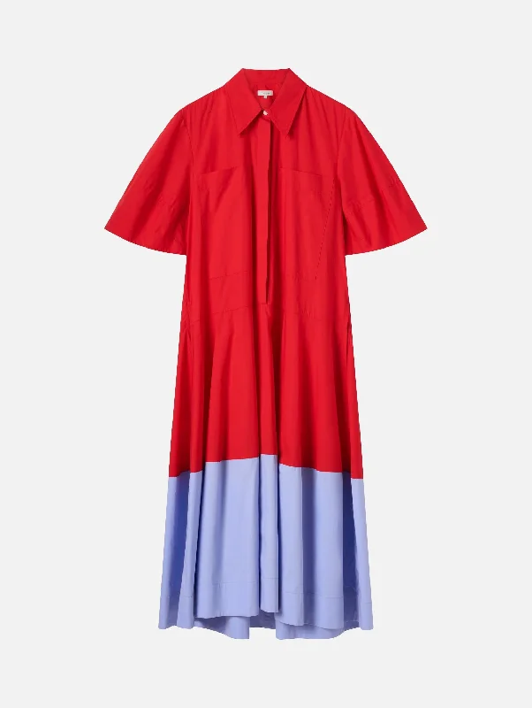 Get The Latest Trends Wendy Shirt Dress in Ruby