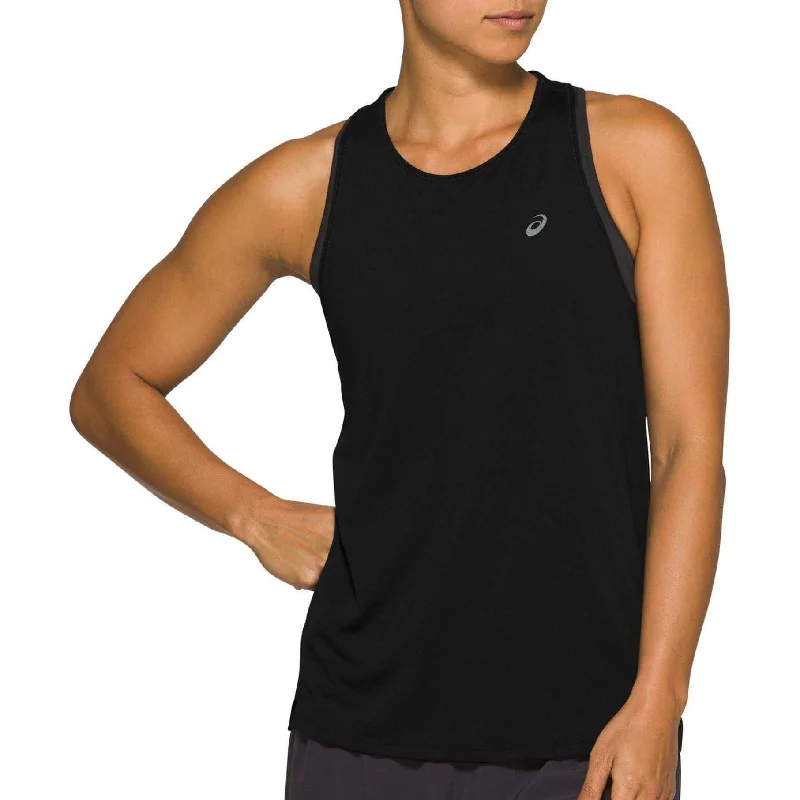 Women's Effortless Casual Outfit Asics Race Womens Running Vest Tank Top - Black