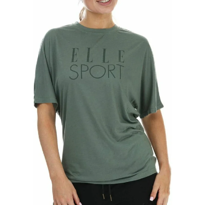 Women's Functional Outdoor Garments Elle Sport Boyfriend Short Sleeve Womens Training Top - Green