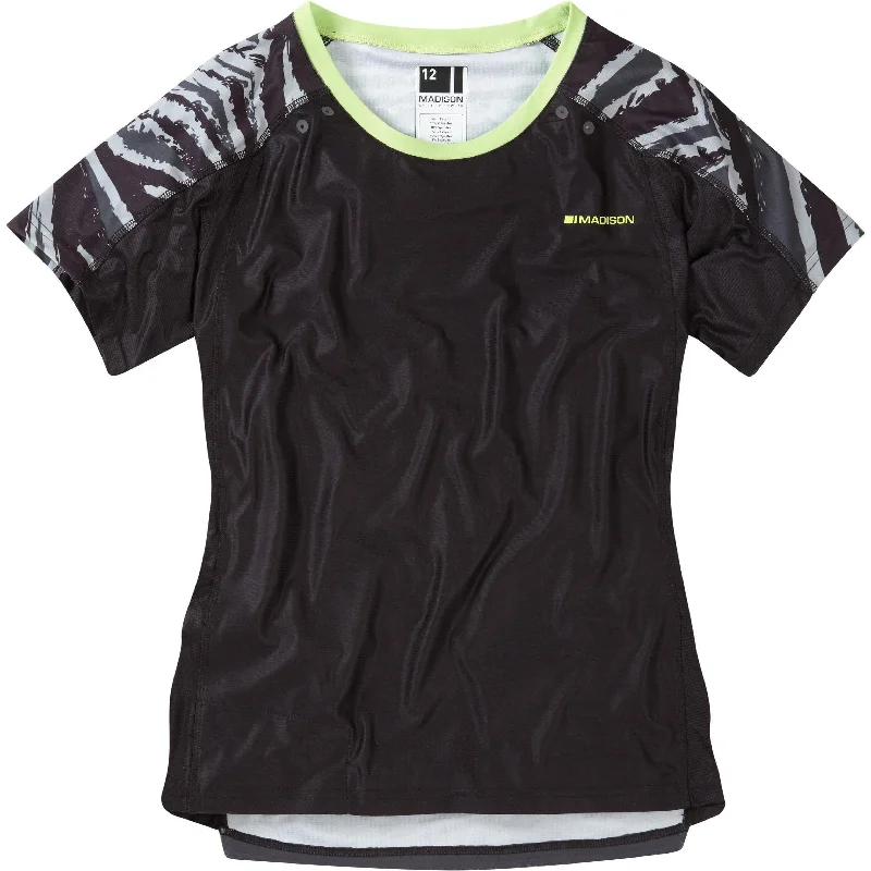Women's Elegant Garments Madison Flux Enduro Short Sleeve Womens Cycling Jersey - Black