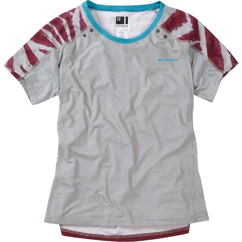 Women's Clothes And Garments Madison Flux Enduro Short Sleeve Womens Cycling Jersey - Grey
