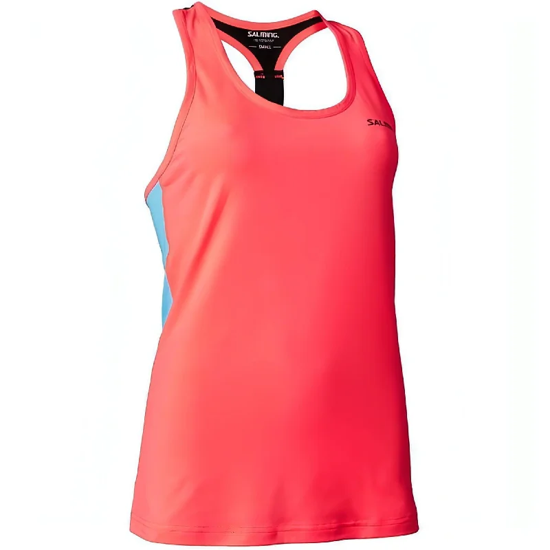 Women's Outerwear Garments Salming T-Back Womens Running Vest Tank Top - Pink