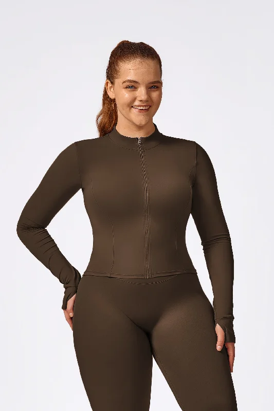 Women's Clothing Apparel Superset Curvy Zipper Up Jacket