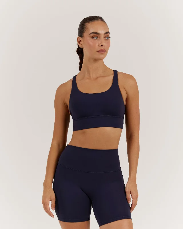Affordable Fashion Clothing For Women LUXE STRAPPY BRA - DEEP NAVY